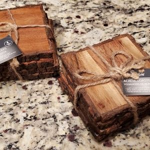 *NWT Crofton Acacia Coasters Set